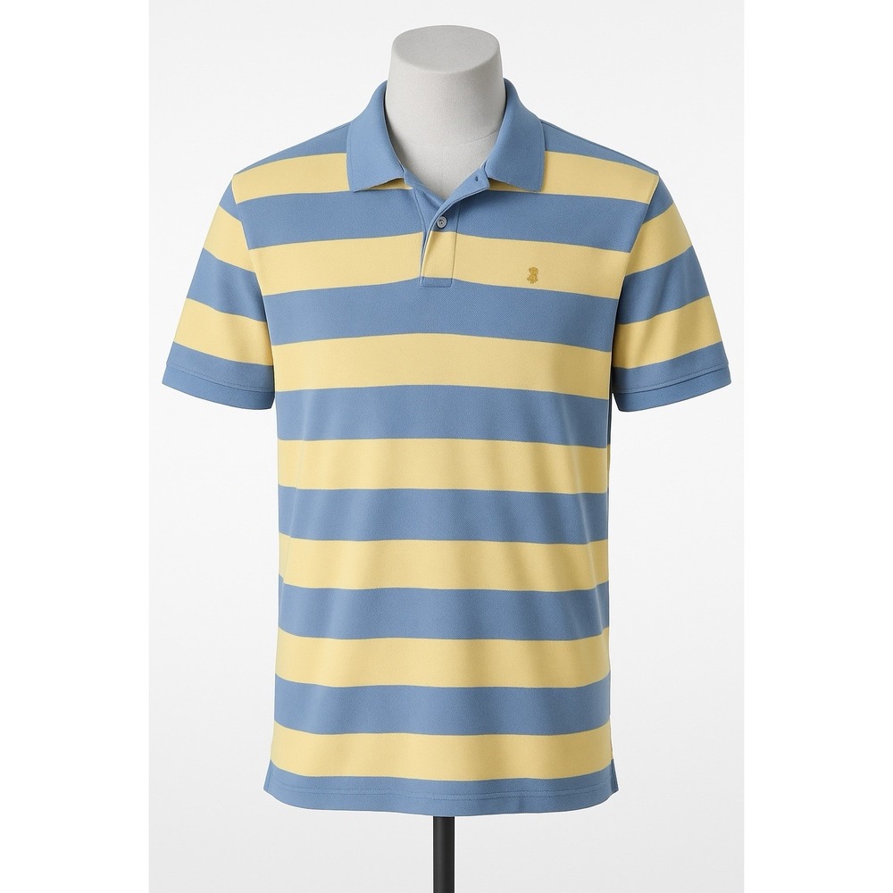 IZOD Advantage Performance Natural Stretch Men's X-Large Blue/Yellow Polo Sporty